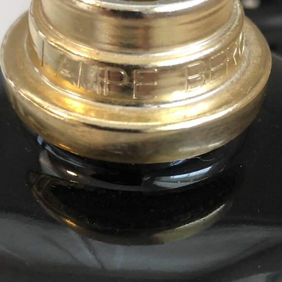 LAMPE BERGER PARIS Ltd Ed Fragrance Diffuser Gold Fleur-de-lis Black Porcelain - Picture 5 of 7